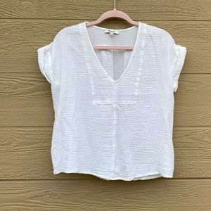Madewell Lightspun Westing Shirt - White, Size Small, Oversized,